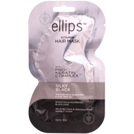Ellips Маска для волос  Vitamin Hair Mask Silky Black Шелковая ночь с Pro-кератиновым комплексом, 18 г (899