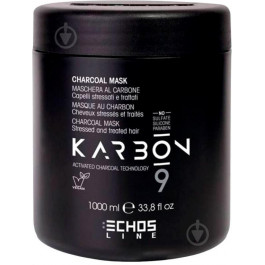 ECHOSLINE Маска для волос  Karbon 9 с активированным углем 1000 мл (8008277238111)