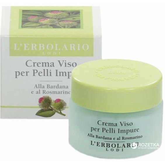 L'Erbolario Крем для лица   Crema Viso per Pelli Impure для проблемной кожи, на основе розмарина и репейника, 30 - зображення 1
