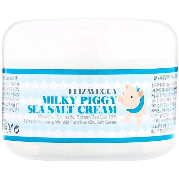 Elizavecca Крем для лица увлажняющий солевой  Face Care Milky Piggy Sea Salt Cream, 100 г (8809071369274) - зображення 1