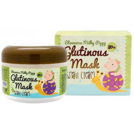 Elizavecca Крем-маска ночная с муцином улитки  Face Care Milky Piggy Glutinous Mask 80% Snail Cream, 100г (8809