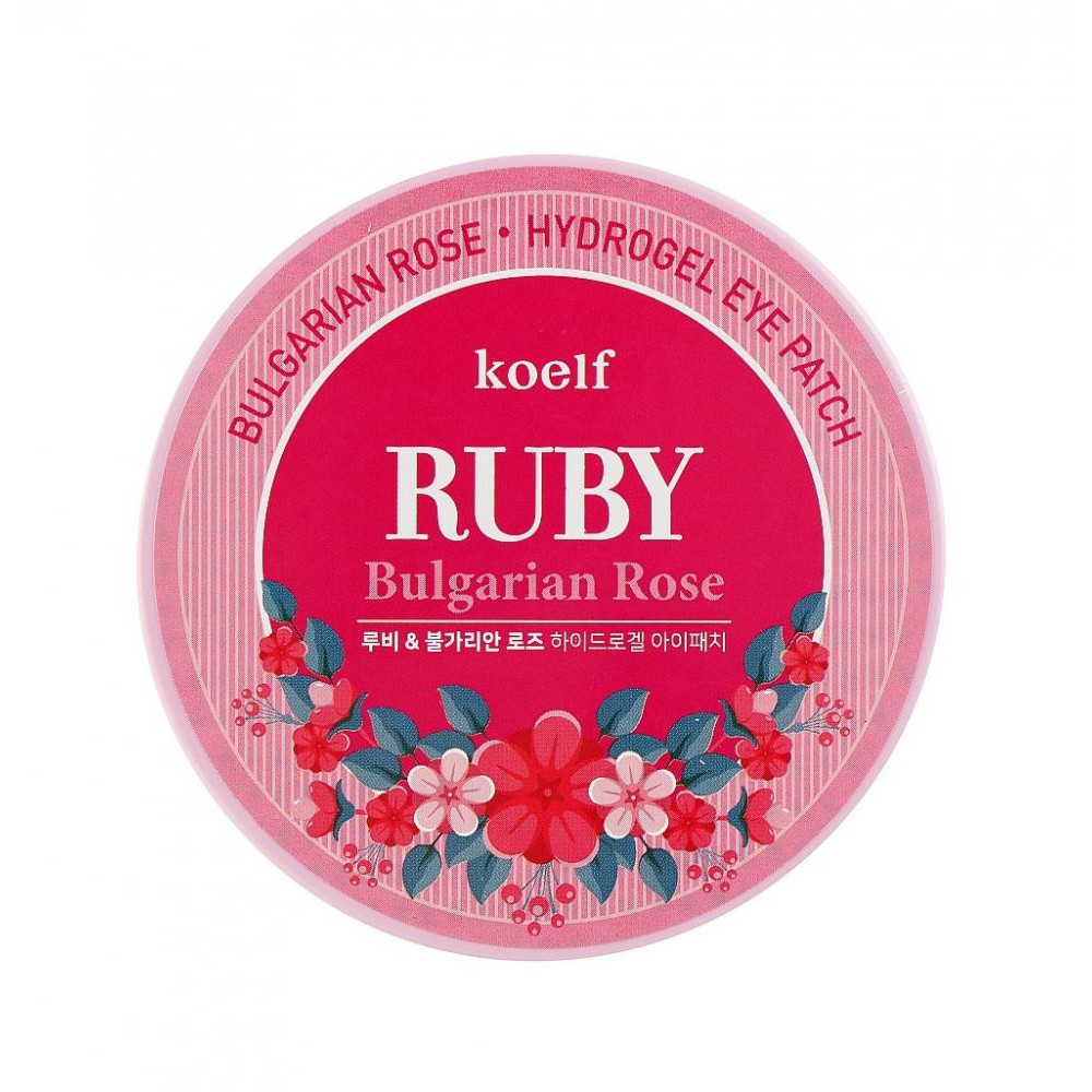 Petitfee Гидрогелевые патчи для глаз KOELF Ruby & Bulgarian Rose eye patch, 60 шт (8809239802605) - зображення 1