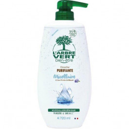 L'Arbre Vert Крем-гель для душа  мицеллярный очищающий с цветочной водой василька 720 мл (3450601032295)
