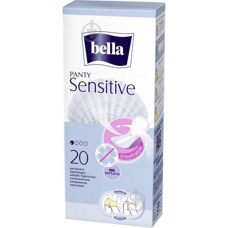 Bella Прокладки ежедневные  Panty Sensitive гигиенические дышащие для чувствительной кожи 20шт (5900516311 - зображення 1