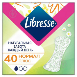 Libresse Ежедневные гигиенические прокладки  Natural Care Pantyliners Normal 40 шт (7322540523263)