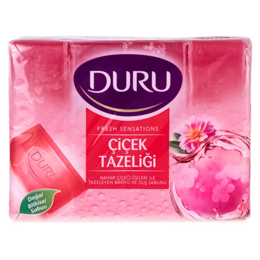 Duru Мыло  Fresh Sensations экопак Цветочная Облако 4 х 150 г (8690506494582) - зображення 1