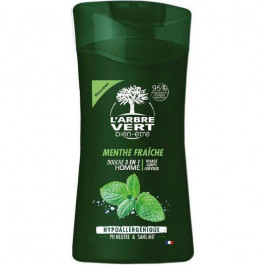 L'Arbre Vert Крем-гель для душа  для мужчин с экстрактом свежей мяты 250 мл (3450601032233)