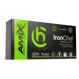 Amix ChelaZone IronChel Iron/Ferrous/Bisglycinate Chelate - 90 веган капсул (8594060007793)