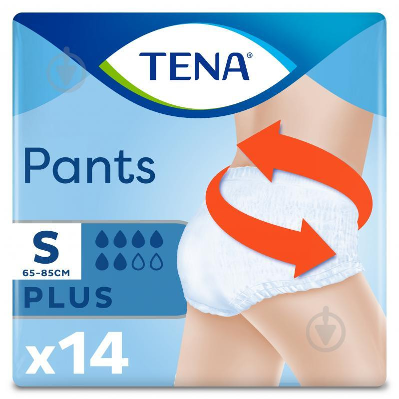 Tena Pants Plus урологічні труси-підгузки для дорослих розмір S 65-85 см14 шт 14 шт. - зображення 1