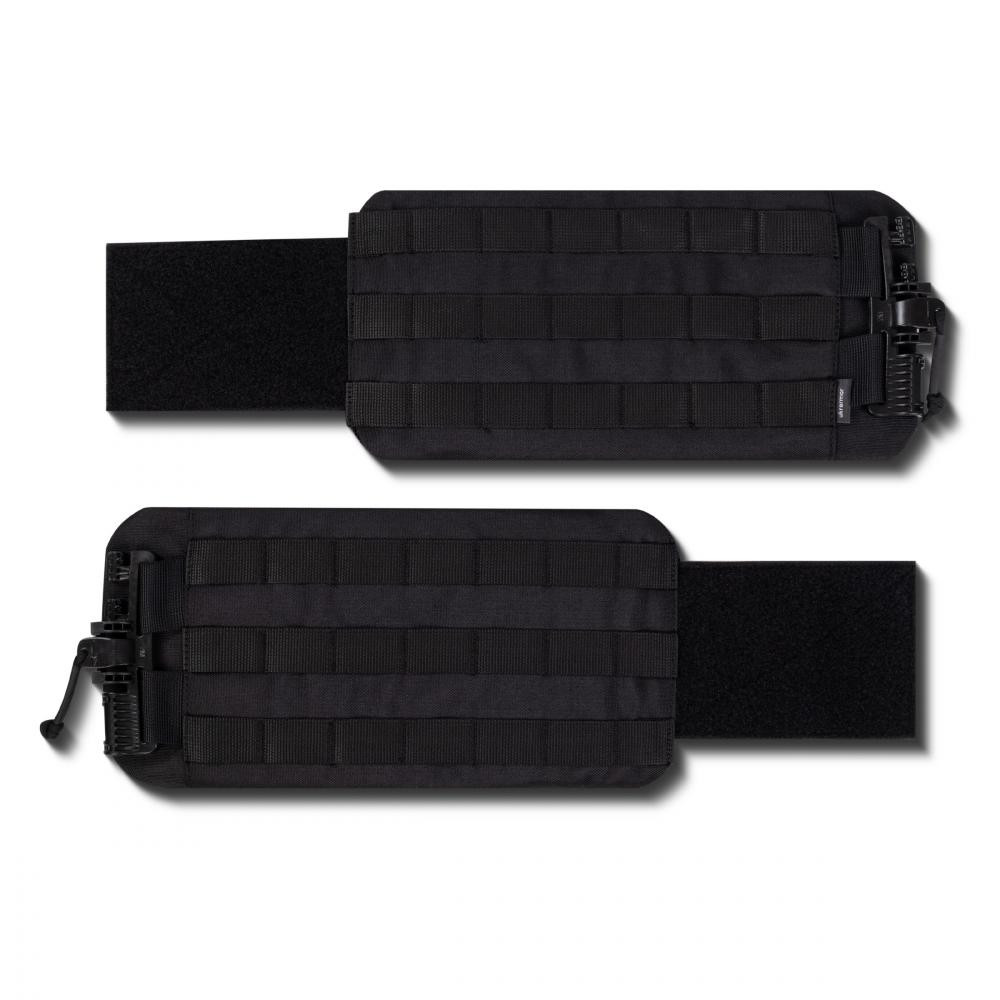 UkrArmor Бокові камербанди L з балістичними пакетами 27.5х12 см 2-го класу захисту. Чорний - зображення 1