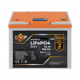 LogicPower LiFePO4 12,8V - 60 Ah 768Wh BMS 50A/25А пластик LCD (23618)