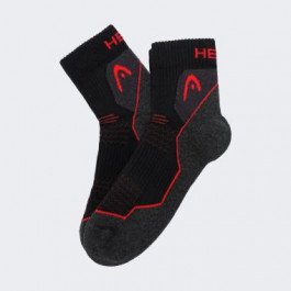 HEAD Набір шкарпеток  Hiking Quarter 701219909-002 39-42 (2 пари) Чорний з червоним (8720245372534)