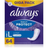 Always Daily Protect Long щоденні прокладки без ароматизатора 64 кс - зображення 1