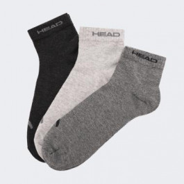 HEAD Набір шкарпеток  Quarter 761011001-005 35-38 (3 пари) Сірий/Білий/Чорний (8720245180030)