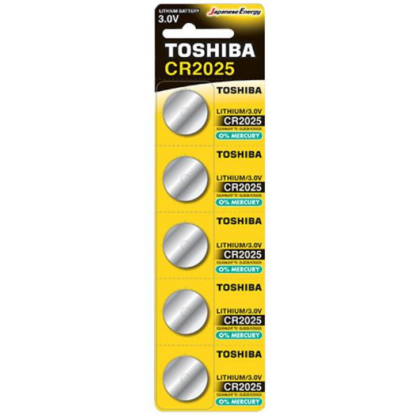 Toshiba CR-2025 bat(3B) Lithium 5шт (00152702) - зображення 1