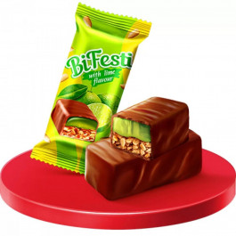 Lukas Цукерки  BiFesti глазуровані грильяжно-желейні зі смаком лайма 1 кг (4823054606723)