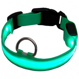 Auta Світлодіодний нейлоновий нашийник для собак з USB зарядкою (зелений, M) (35470115)