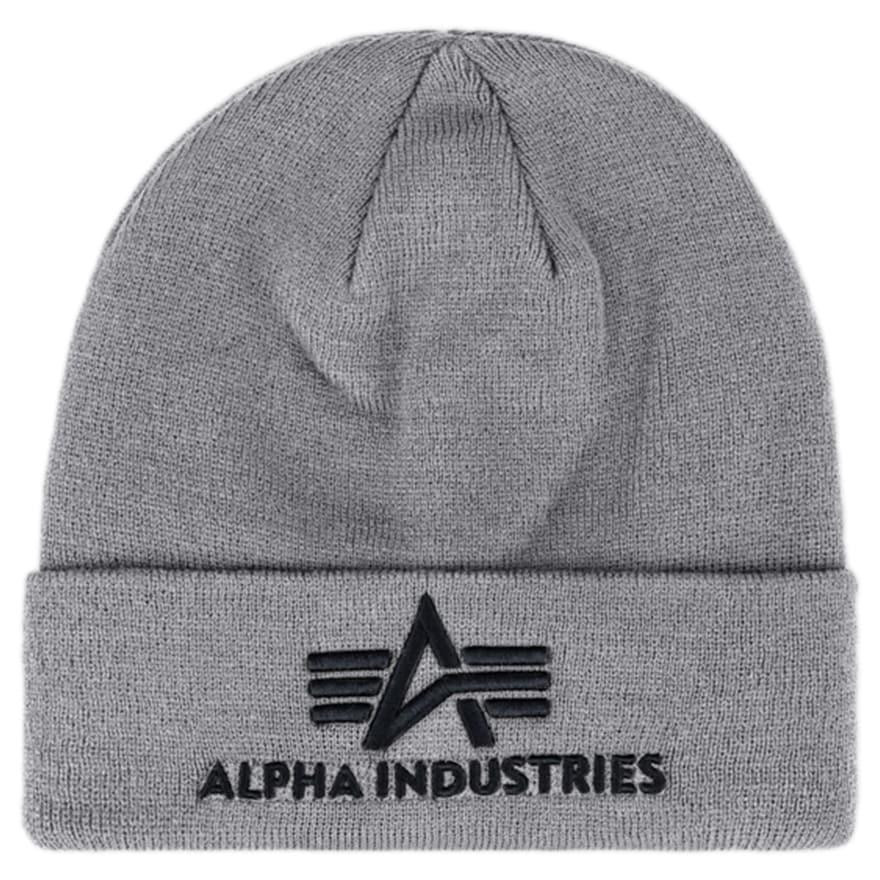 Alpha Industries Шапка  3D Beanie - Grey Heather - зображення 1