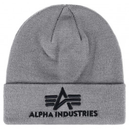 Alpha Industries Шапка  3D Beanie - Grey Heather