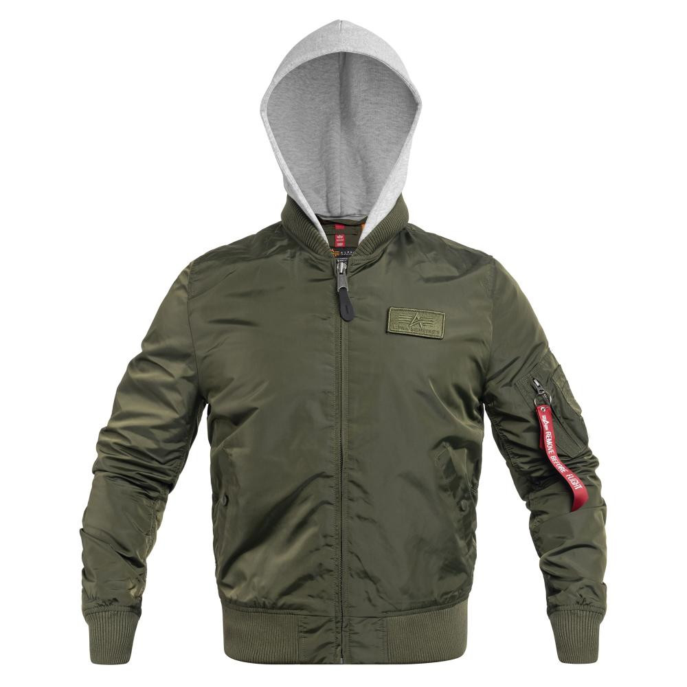 Alpha Industries Куртка  MA-1 TT Hood - Dark Green XL - зображення 1