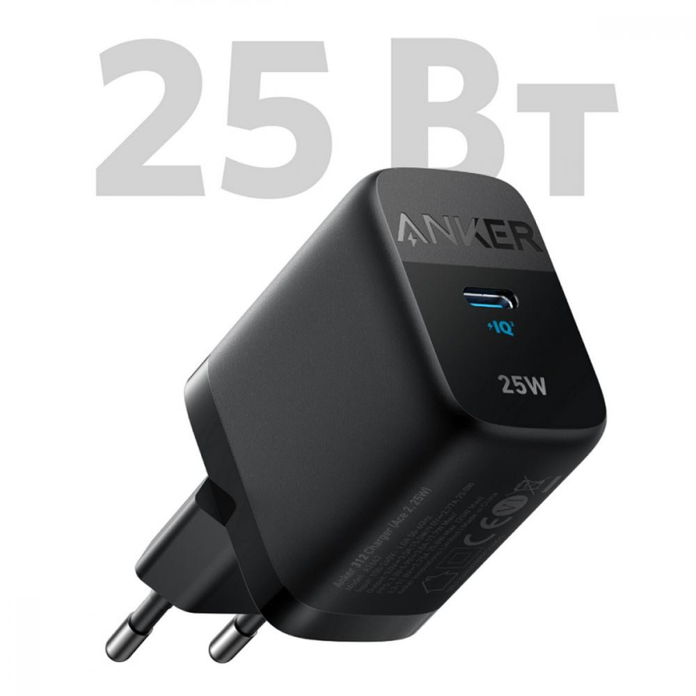 Anker PowerPort 312 - 25W USB-C Black (A2642G11) - зображення 1