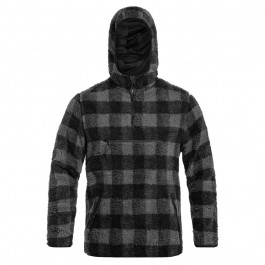Brandit Флісова кофта  Teddyfleece Worker Pullover - Black/Grey XL