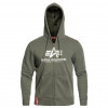 Alpha Industries Bluza  Basic Zip Hoody - Dark Olive L L - зображення 1