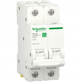 Schneider Electric Resi9 40 А, 2P, кривая С, 6кА (R9F12240)