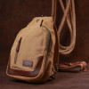 Vintage Функціональна чоловіча сумка через плече  20385 пісочного кольору - зображення 7