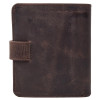 Karya Компактне чоловіче портмоне із вінтажної шкіри темно-коричневого кольору  (18273) - зображення 2