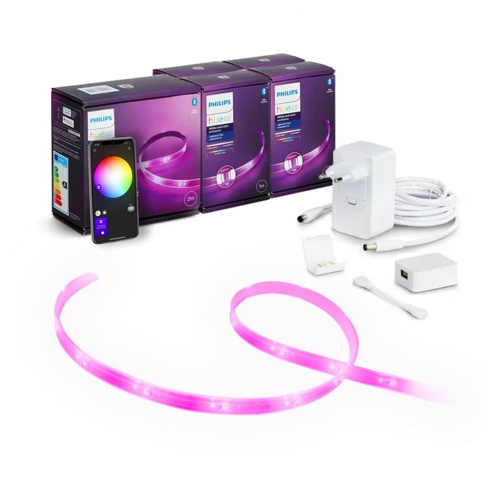 Philips Hue Lightstrip Plus V4 Color Bluetooth Apple HomeKit 2+4 метра (9290029110) - зображення 1