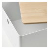 IKEA KUGGIS Контейнер з кришкою, білий/бамбук, 18x26x15 см (295.612.84) - зображення 5