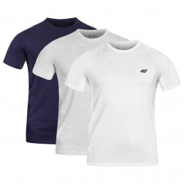 4F Футболка T-shirt  M1154 Білий/Сірий/Тено-синій - 3 шт. S