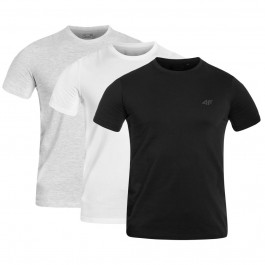 4F Футболка T-shirt  M1154 Чорний/Білий/Сірий - 3 шт. XL