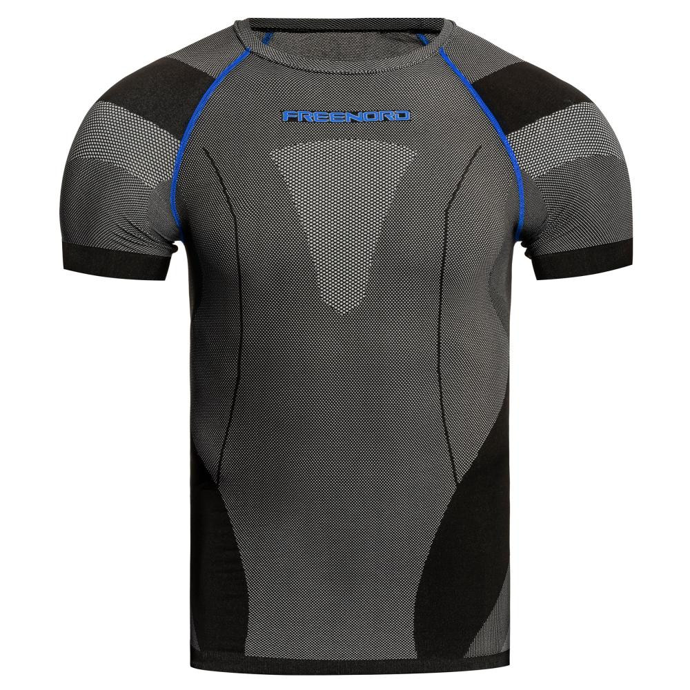 FreeNord Термоактивна футболка  DryTech Short Sleeve - Black/Blue M - зображення 1