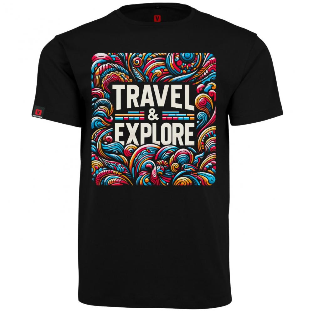 Voyovnik Футболка T-shirt  Travel & Explore - Чорна M - зображення 1