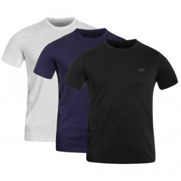 4F Футболка T-shirt  M1154 Чорний/Темно-синій/Сірий - 3 шт. XL
