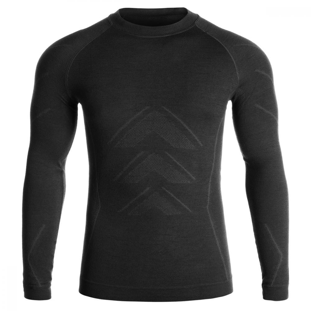 FreeNord Термоактивна футболка  NordTrek Merino Tech Long Sleeve - Black L - зображення 1