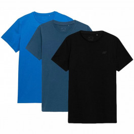4F Футболка T-shirt  TTSHM536 Синій Глибокий Чорний Denim - 3 шт. M