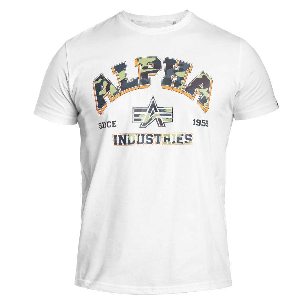 Alpha Industries Футболка T-shirt  College Camo - White XL - зображення 1