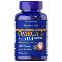 Puritan's Pride Double Strength Omega-3 Fish Oil 1200 mg/600 mg 90 softgels