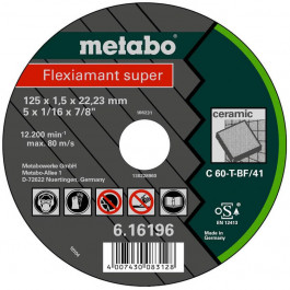 Metabo Flexiamant super C 60-T, 115x1,5, керамика (616195000)