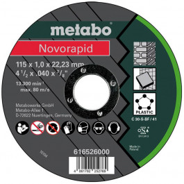 Metabo Novorapid 115x1,0x22,2 мм, TF41 (616526000)