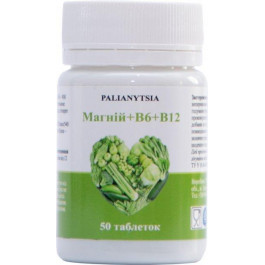 Palianytsia Магній+В6+В12  600 мг 50 таблеток (9780201342635)