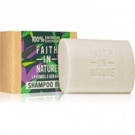 Faith In Nature Lavender & Geranium органічний твердий шампунь з лавандою 85 гр