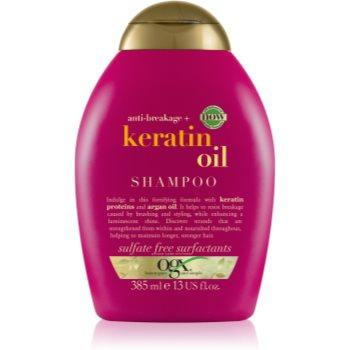 Ogx Keratin Oil зміцнюючий шампунь з кератином та аргановою олією 385 мл - зображення 1