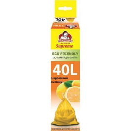 Помічниця Еко-пакети для сміття  Supreme Eco Friendly лимон біорозкладні 40 л 12 шт. (Supreme Eco Friendly) (4