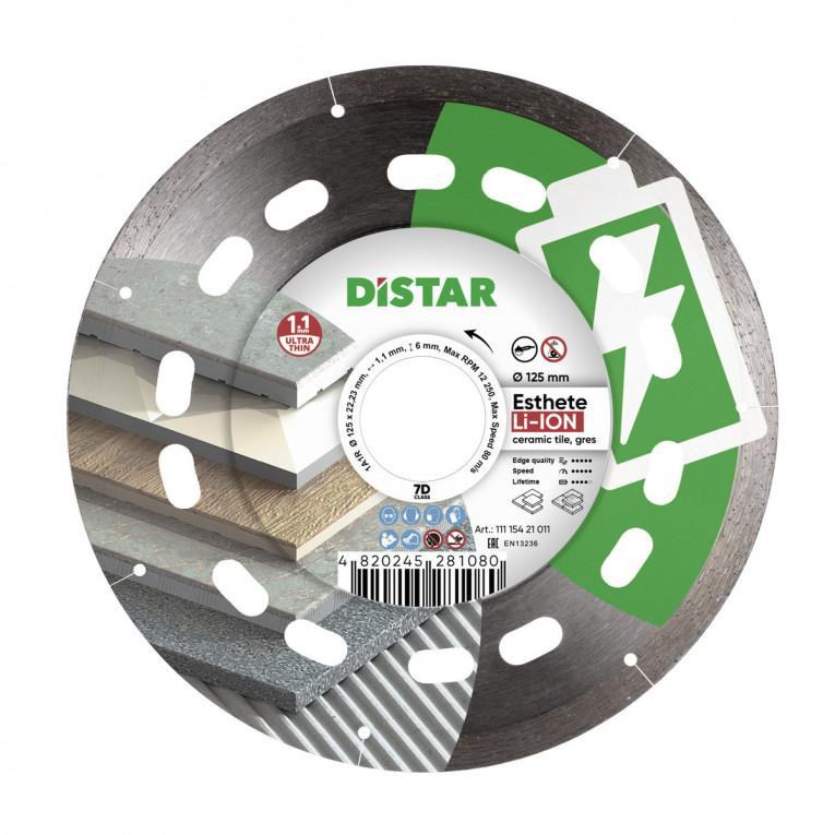 Distar Алмазний диск по керамограніту  1A1R Esthete Li-Ion 125х1.1х22.23 мм - зображення 1