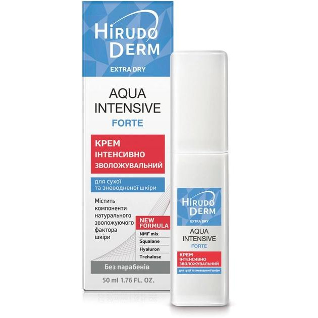 Біокон Увлажняющий дневной крем  Hirudo Derm Extra Dry Aqua Intensive Forte 50 мл (4820008319043) - зображення 1