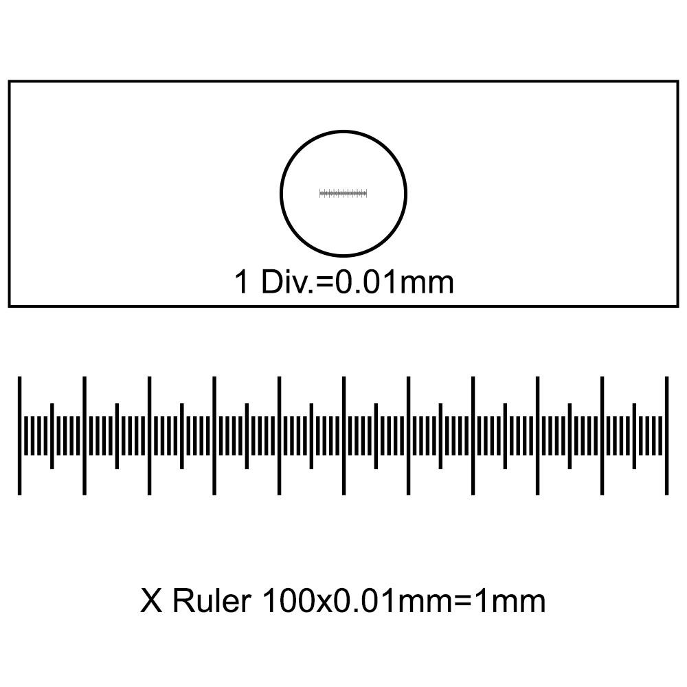 Sigeta Калибровочная линейка  Slide-1 X 1мм/100 Div.x0.01мм (65654) - зображення 1